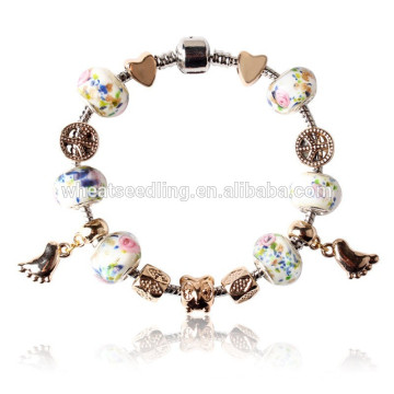 2015 pendentifs de pied en strass les plus récents en cristal bracelet en perles de cristal